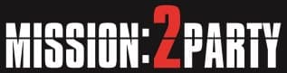 Mission:2Party Logo in Weiß für dunkle Hintergründe